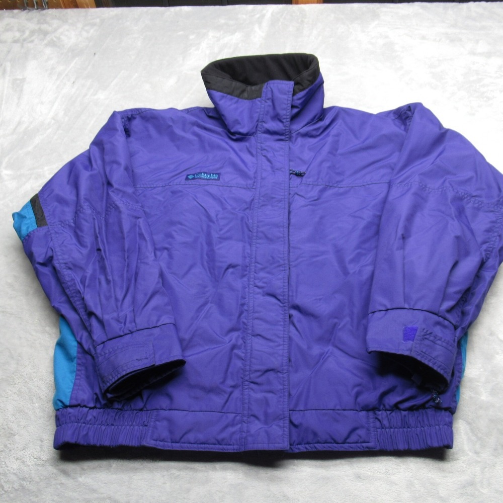 Columbia Jacket Women Large Purple Bugaboo Full Zip Windbreaker 3in1 Shell VTG